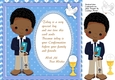 Lovely Ethnic Boys Comfirmation Card with Verse 