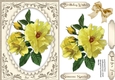 Beautiful Yellow Roses on a Silver and Sepia Mat