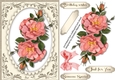Beautiful Pink Roses on a Silver and Sepia Mat