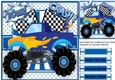 Lovely Blue Monster Truck 