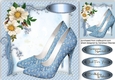 Beautiful Blue shoes and White Roses 3
