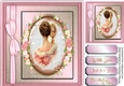 Beautiful Vintage lady on a pink oval Mat