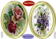 2 Beautiful Gold Toppers , Roses and Violets 