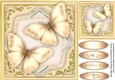 Gold Butterflys on a Shaped Mat