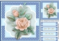 Beautyiful Cream roses on a polka mat
