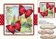 Beautiful Red Flutters and Flowers