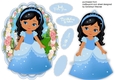 Beautiful Princess in a Blue Dress
