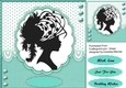 Beautiful Aqua Silhouette Lady