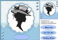 Beautiful Blue Silhouette Lady