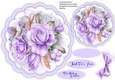 Beautiful Scalloped Posy of  lilac Roses 