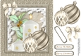 Beautiful Sepia Baubles and Christmas Candle
