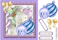 Beautiful Lilac Baubles and Christmas Candle