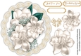 Beautiful White Magnolias on a lace mat 3