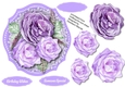 Beautiful Lilac Roses on a lace mat