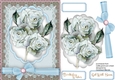 Blue Roses on a Scalloped Mat 