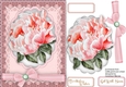 Pink Peony Rose on a Scalloped mat