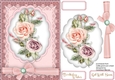 Pink Roses on a Scalloped mat