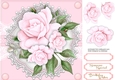 Beautiful Pink Roses on Vintage Lace 1