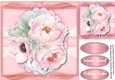 Beautiful pink peonys on lace