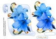 Blue Lillys on a scroll mat 