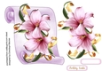 Pink lillys on a scroll mat 