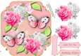 Butterflys and Pink Roses
