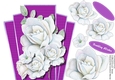 Beautiful Art Decko Topper , with White Roses