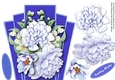 Beautiful Art Decko Topper , with Blue Roses
