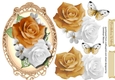 Beautiful Cream Roses in a Gilded frame