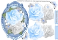 Beautiful Blue Roses in a Gilded frame