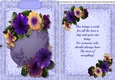 A5 lilac Petunias with Verse