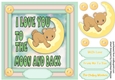 Love You ,Bear on the moon