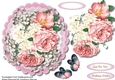 Pink and White Roses on a Lace Mat