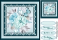 Aqua Roses and Butterfly 