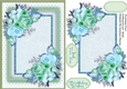 A5 Teal and Blue Roses
