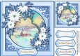 Beautiful Blue Christmas Scene 