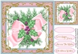 Beautiful Pink Bow and Holly