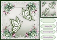 Beautiful Green Butterflys and  Roses 