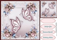 Beautiful Pink Butterflys and  Roses 