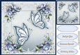 Beautiful Blue Butterflys and  Roses 