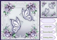 Beautiful Lilac Butterflys and  Roses 