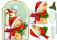 Christmas Tag , Teddies Christmas pile
