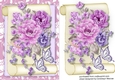 Beautiful Lilac Roses on a Scroll Mat