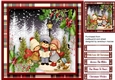 Children Singing in the Snow in Tartan Frame