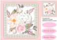 Beautiful Pink  Roses on Lace 