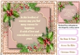 Beautiful Holly and Christmas Verse , buff