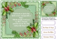 Beautiful Holly and Christmas Verse , Green