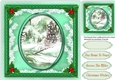 Green Christmas Scene with Holly
