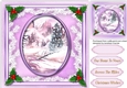 lilac Christmas Scene with Holly