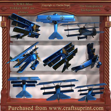 Blue Wwi Airplane